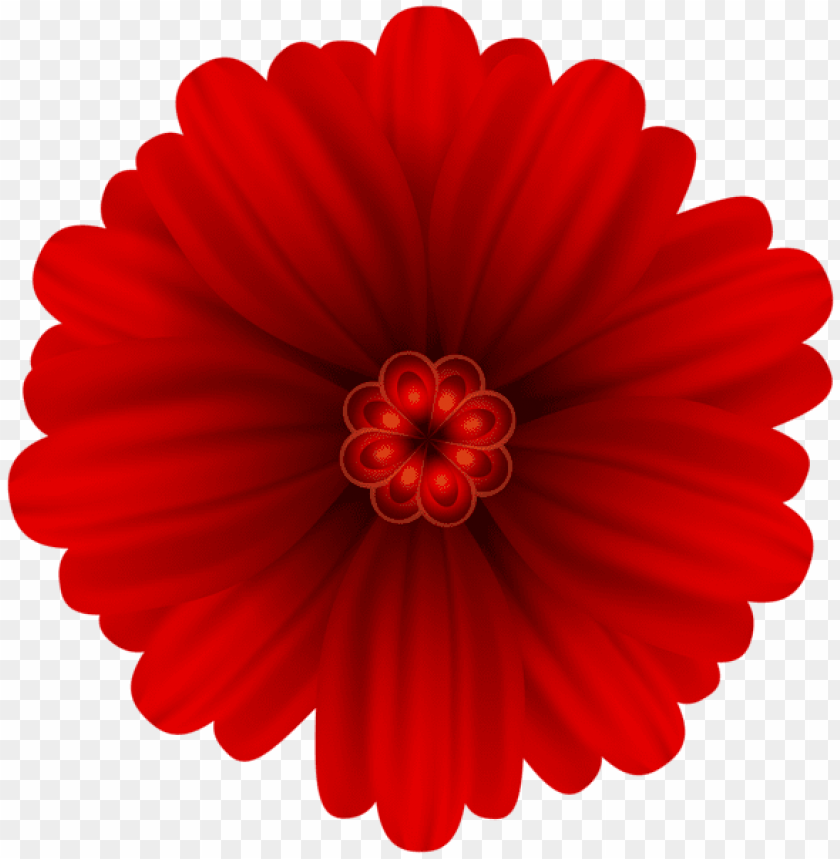 red flower deco png