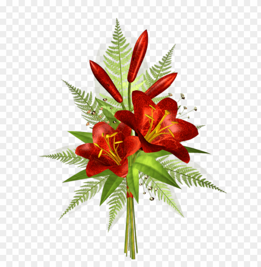 red flower decoration transparent