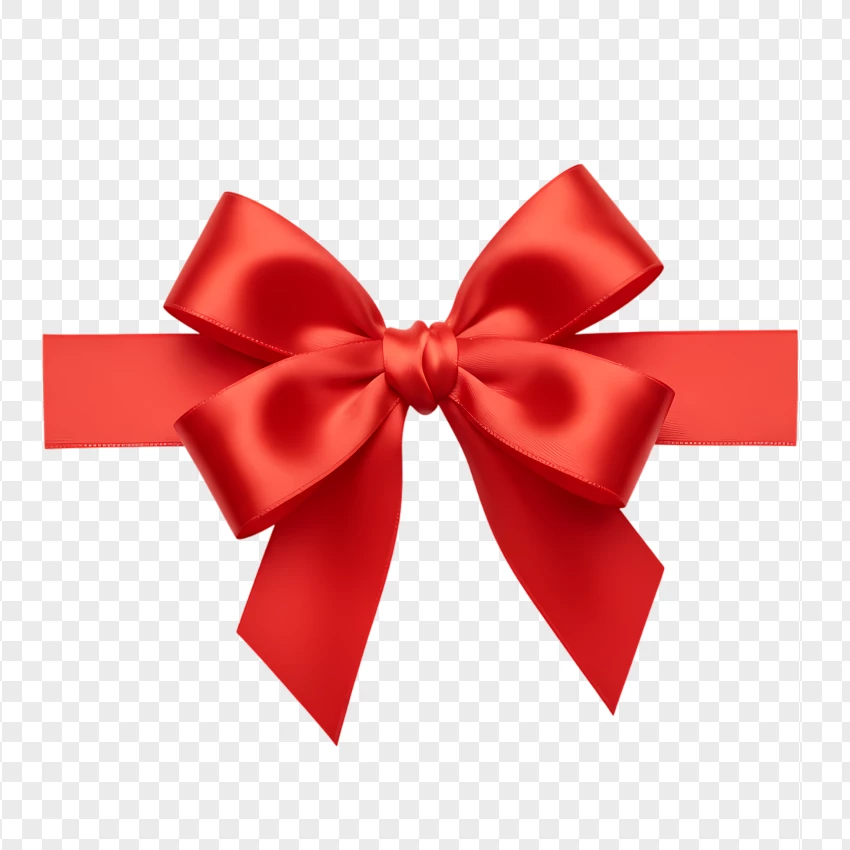 Red Gift Ribbon PNG Transparent Background