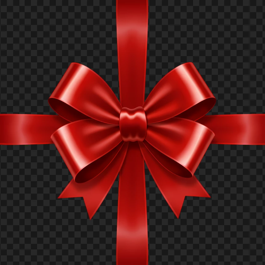 Red Gift Ribbon With PNG Transparent Background