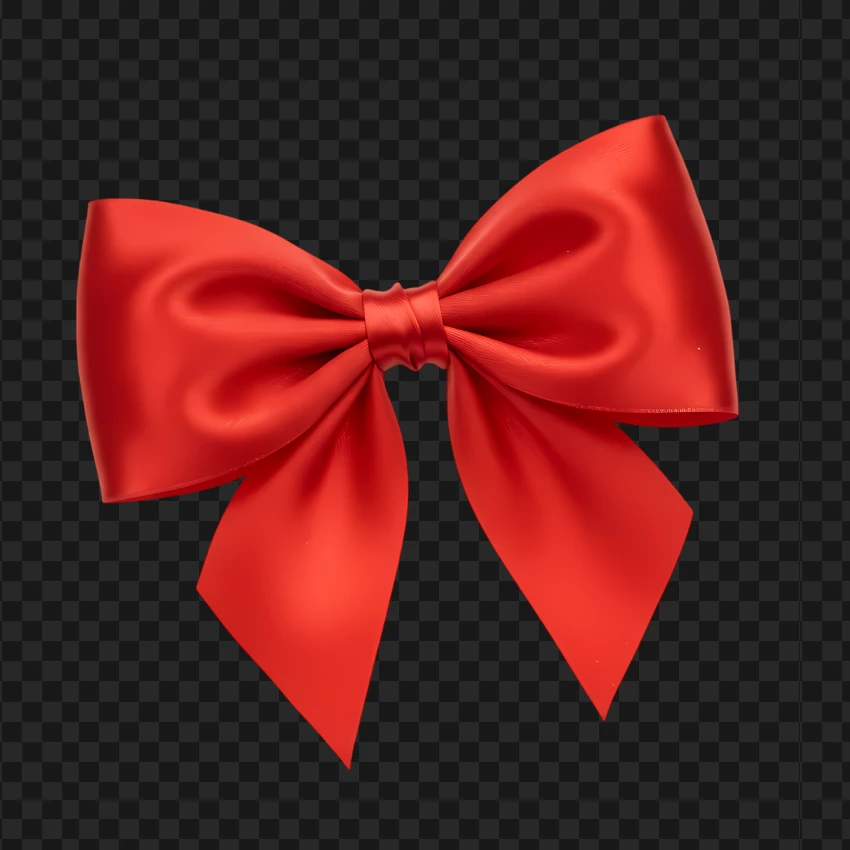 Red Gift Wrap Bow PNG Transparent Background