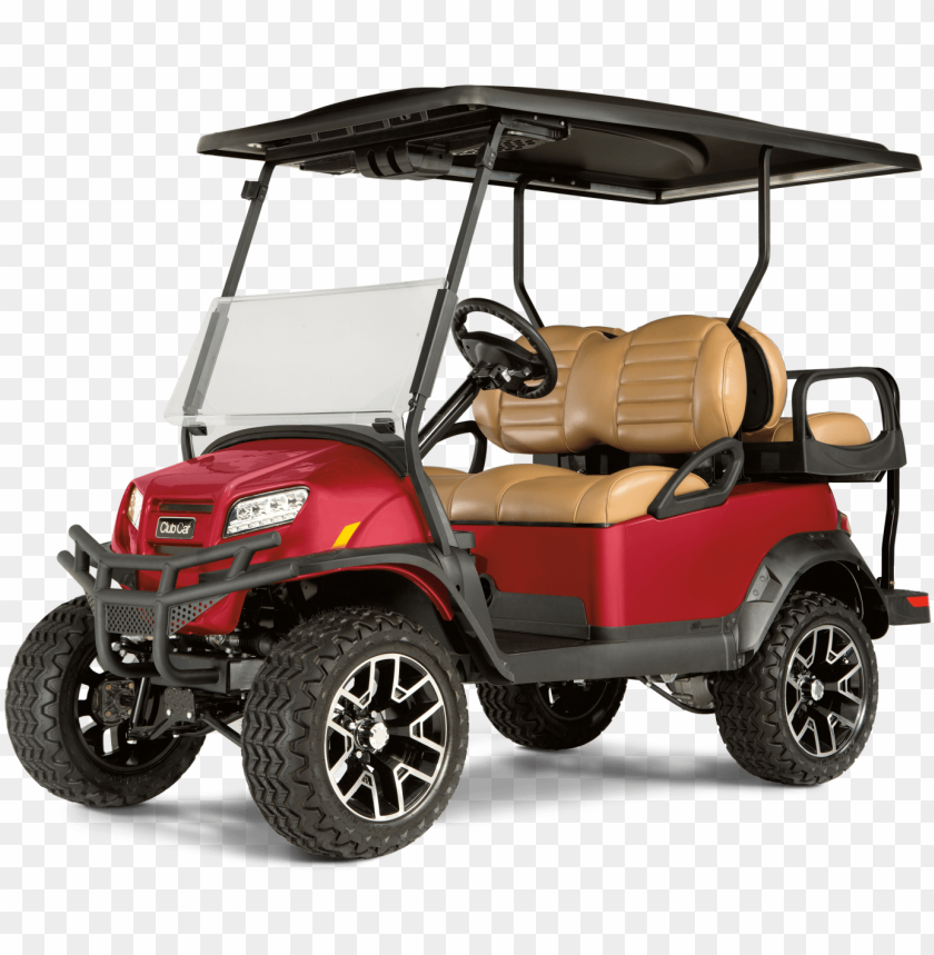 red golf buggy cart car vehicle corner view PNG image with transparent background@toppng.com