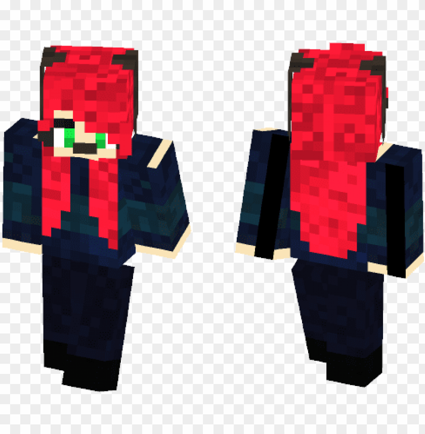 Red Hair With Dog Ears Lil Uzi Vert Minecraft Ski Png Image