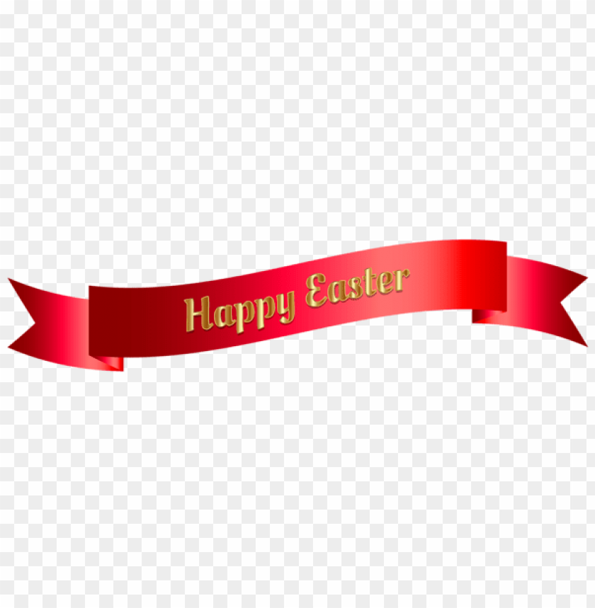 red happy easter banner png images background -  image ID is 50920