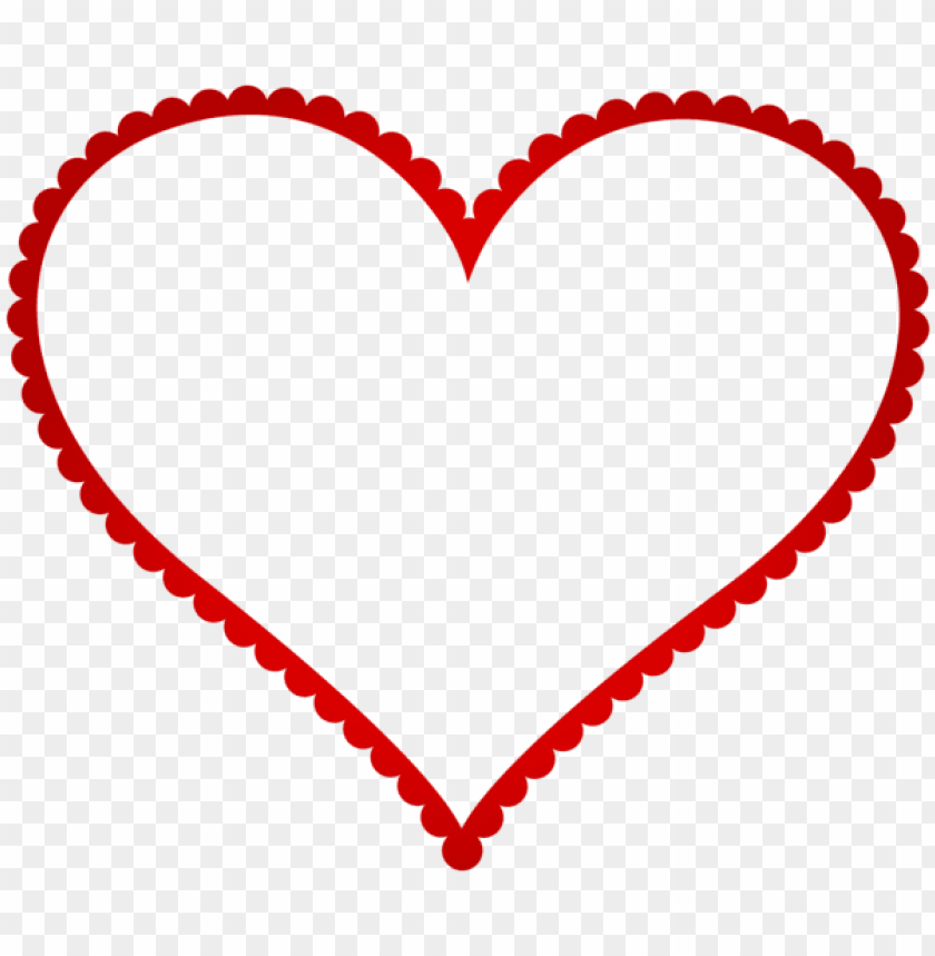 red heart border frame