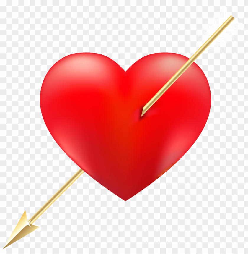 arrow, heart, red