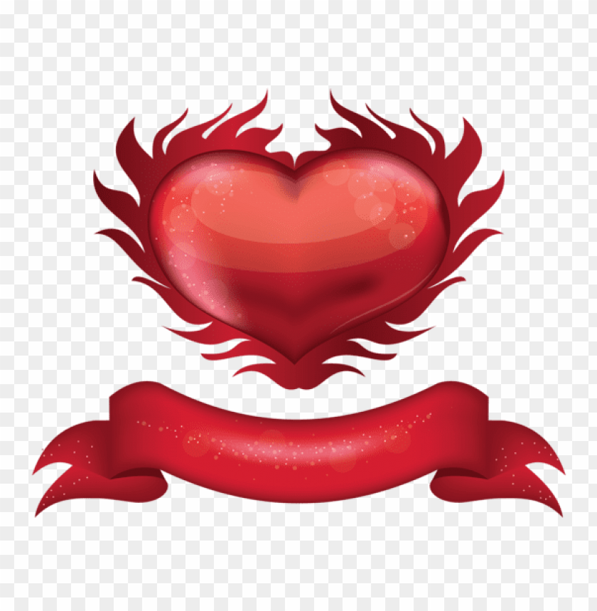 red heart with bannerpicture png - Free PNG Images@toppng.com
