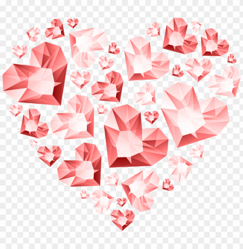 free PNG red hert of diamond hearts transparent png - Free PNG Images PNG images transparent