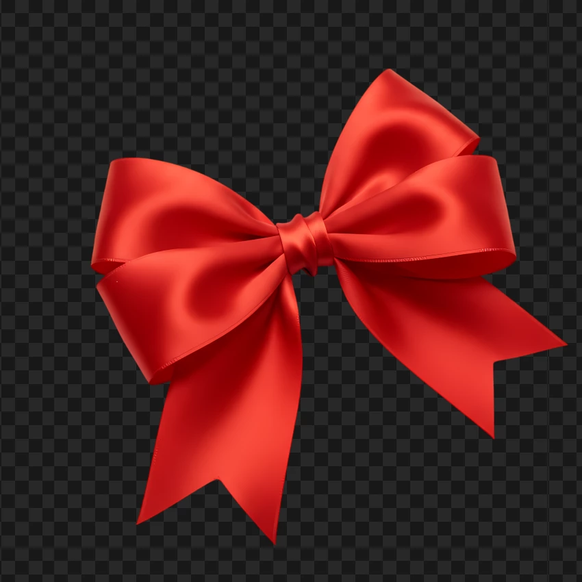 Red Holiday Ribbon Isolated On Clear PNG Transparent Background