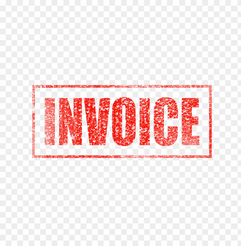 Red Invoice Business Word Stamp With Border PNG Image With Transparent Background