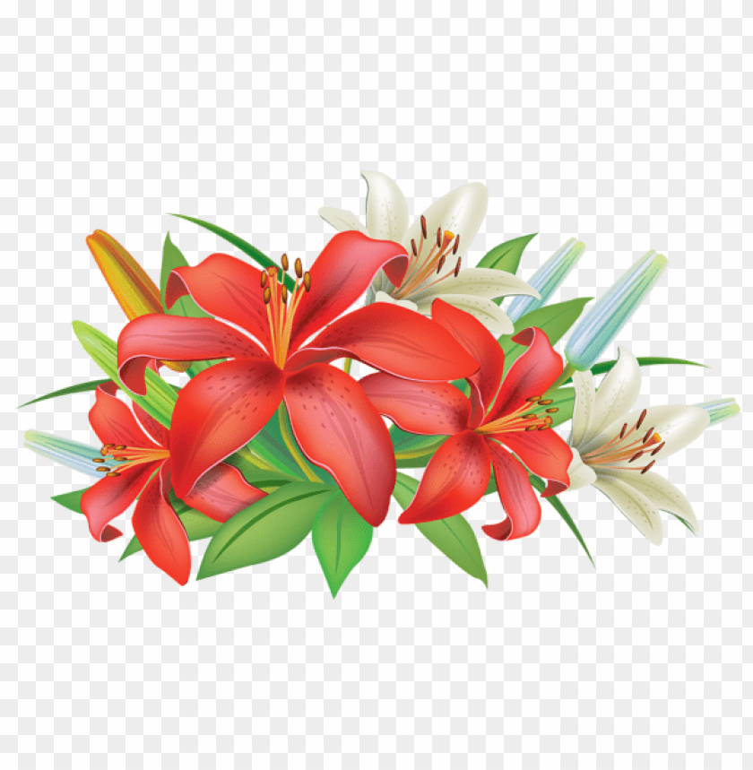 red lilies flowers decoration