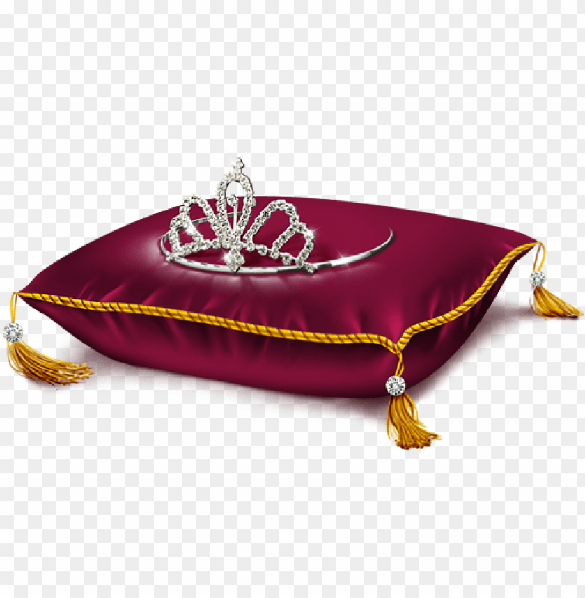 red princess crown pillow png clipart picture - crown on a pillow PNG image with transparent background@toppng.com