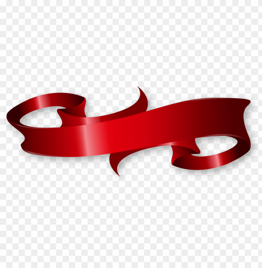Red Ribbon Banner Png Vector Blac  And White  Toc  - Red Ribbon Banner PNG Image With Transparent Background