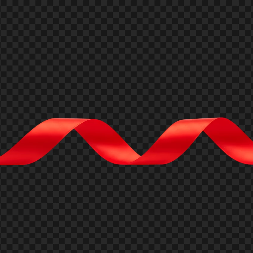 Red Ribbon Banner With Clear PNG Transparent Background