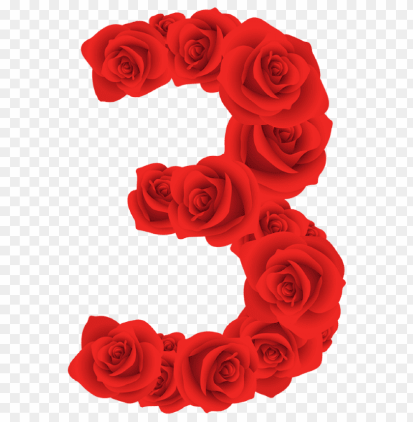 red roses three number PNG transparent with Clear Background ID 118843