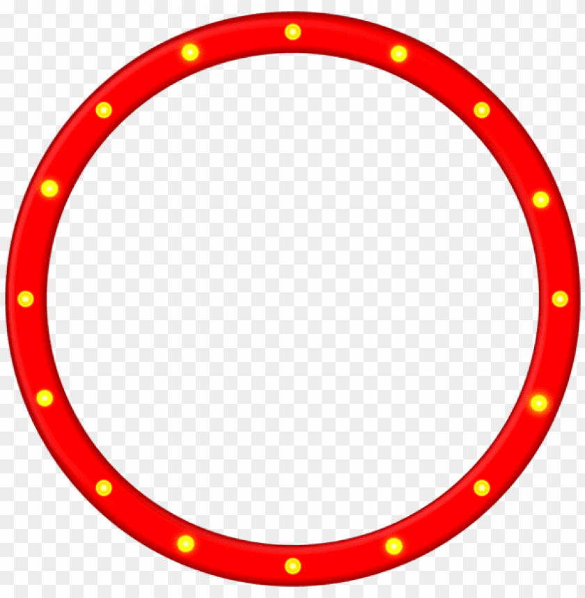 red round border frame