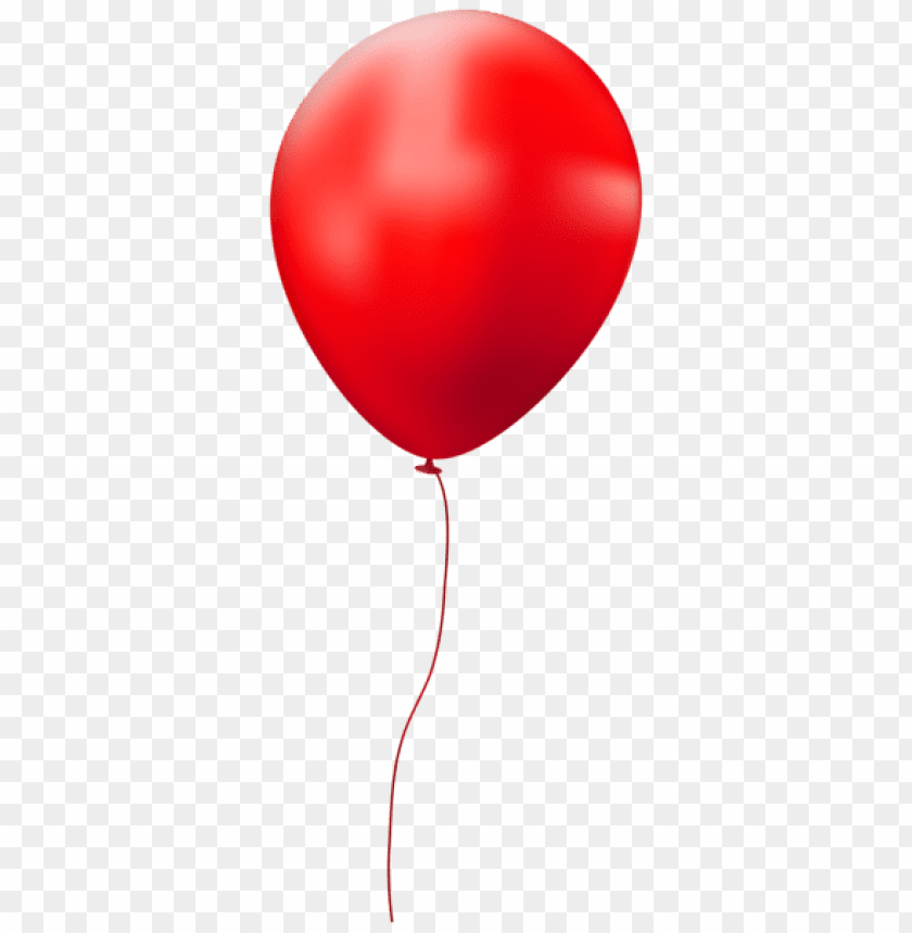 Transparent Background PNG of red single balloon - Image ID 41955