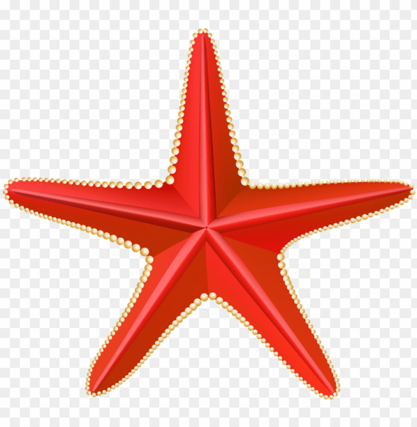 red starfish transparent clipart png photo - 56360