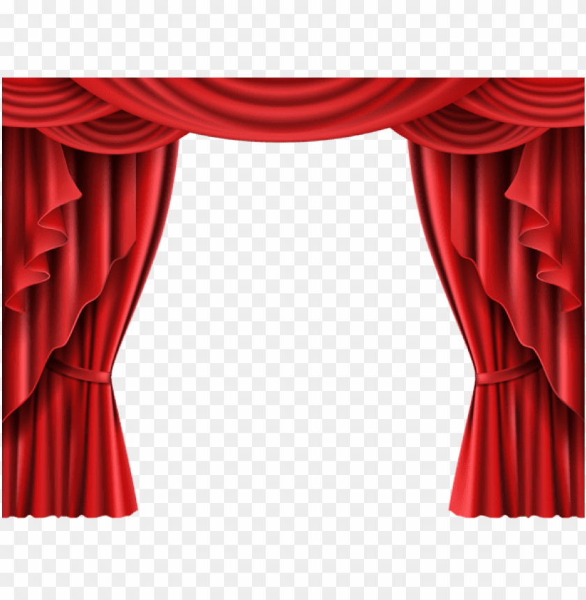 red theater curtain transparent