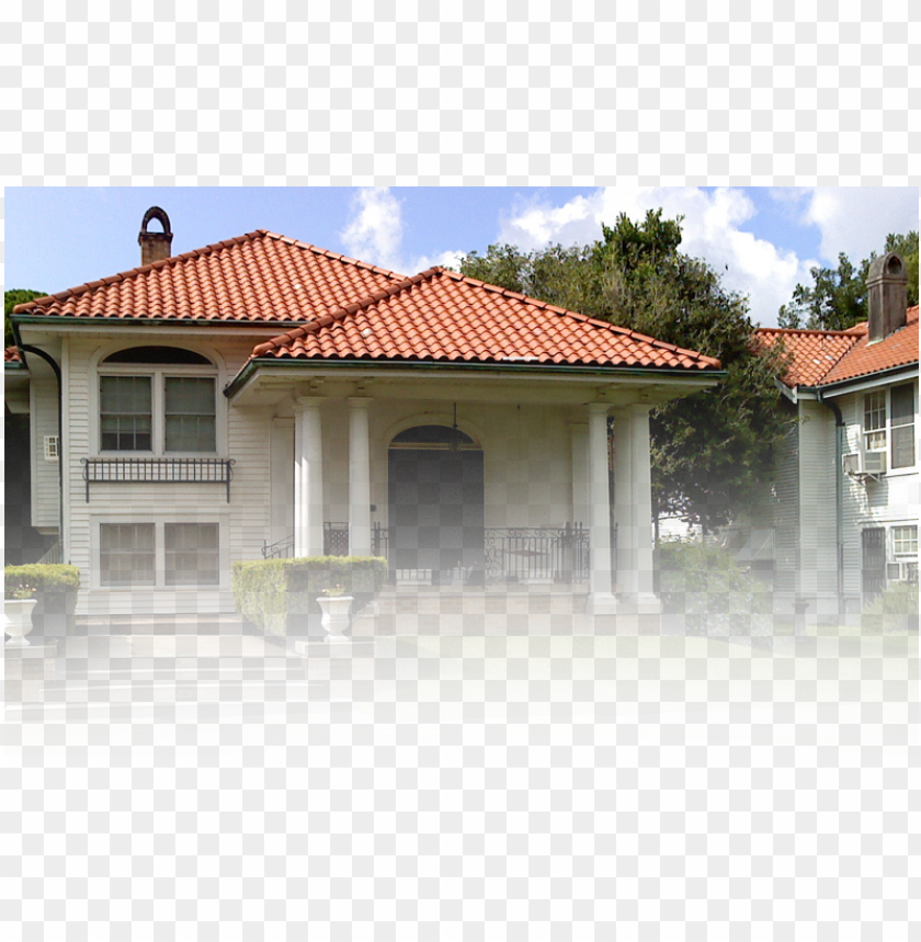 Red Tile Roof Png Image With, Red Tile Roof House