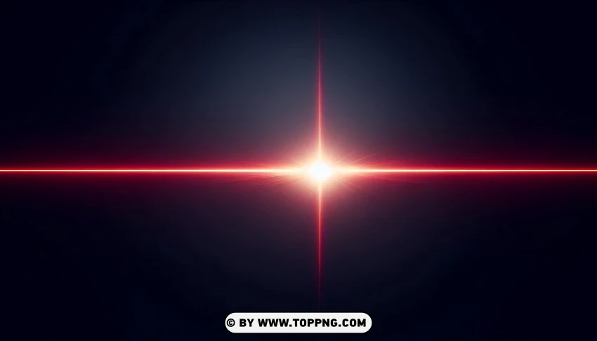 Glowing Red Light Cross on Dark Background