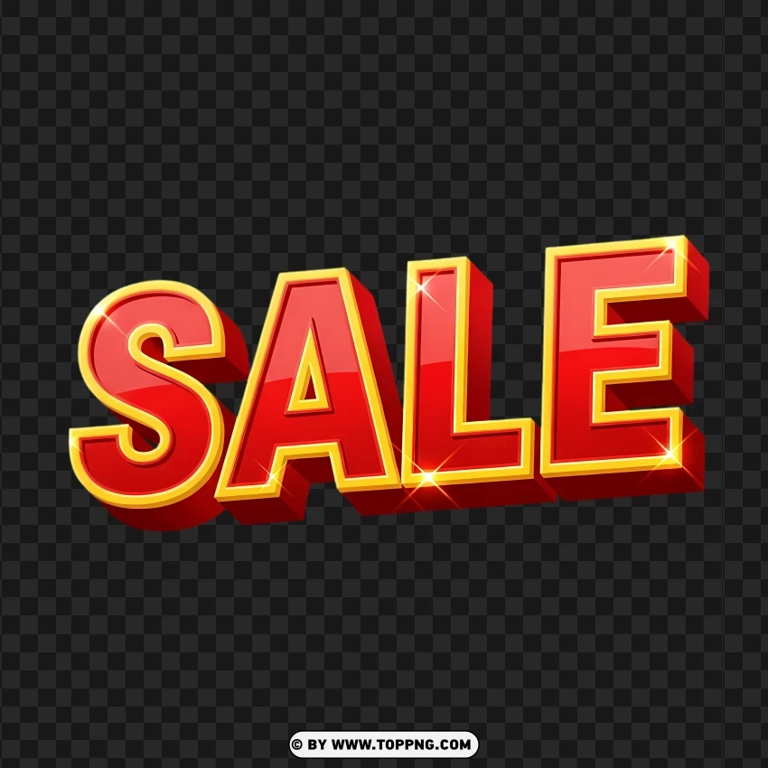 Red Yellow Bold Sale Vector Sign PNG Transparent Background