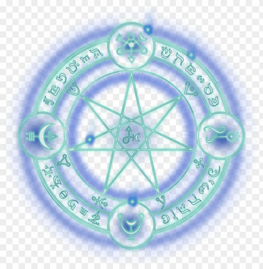 Reen Blue Neon Glow Circle  Tar Witch Witchcraft Magic - Circle Png Magic Circle Tran Parent PNG Image With Transparent Background