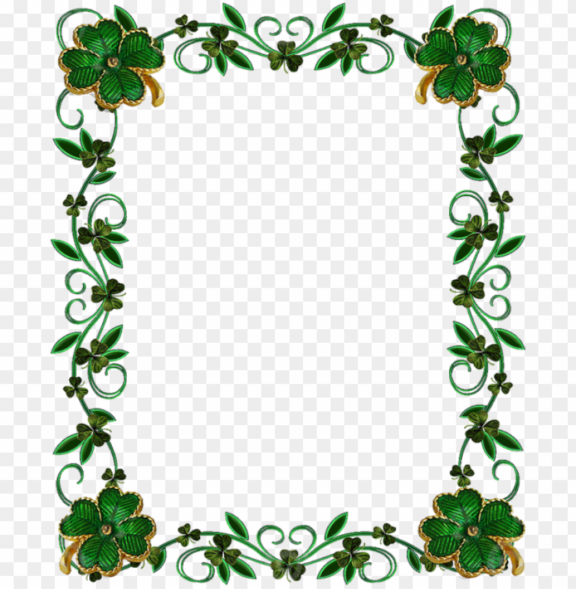 reen floral border png photo - border design green leaves PNG image with  transparent background | TOPpng