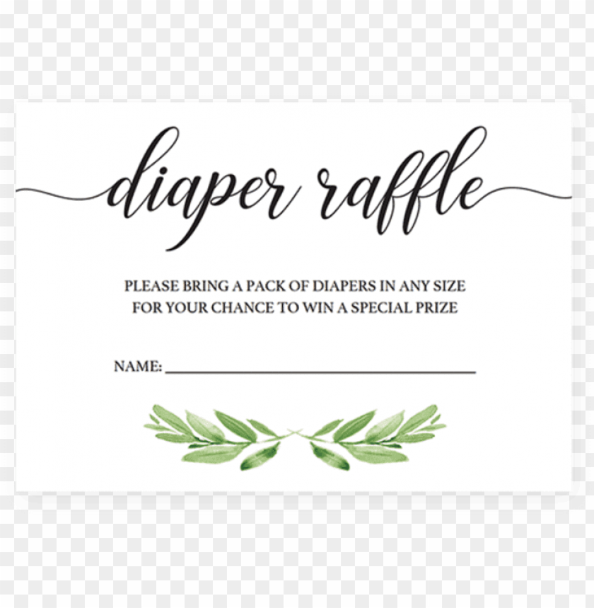 Reenery Baby Shower Diaper Raffle Ticket By Littlesizzle Free Diaper Raffle Tickets Png Image With Transparent Background Toppng