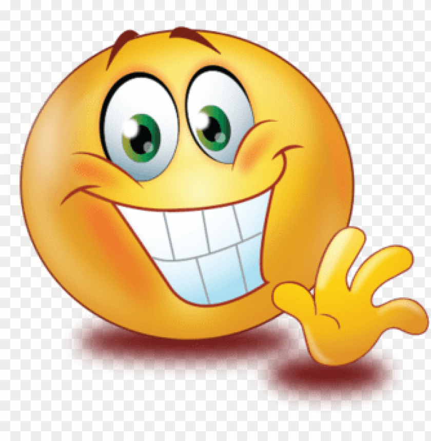reet big smile wave hand - emoji clow PNG image with transparent ...