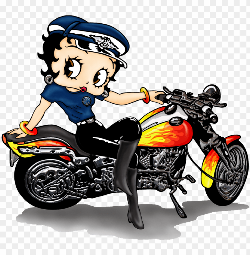 betty boop motorcycle PNG image with