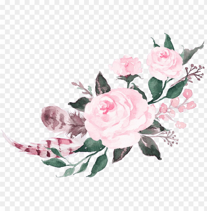 Report Abuse - Watercolor Pink Flowers PNG Transparent Background