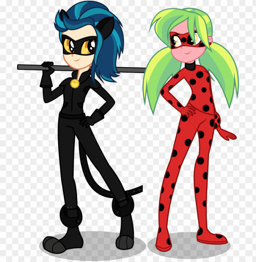 [request] Lady Zest And Chat Zap By Limedazzle - Miraculous Ladybug Chat Noir Lemon PNG Image With Transparent Background