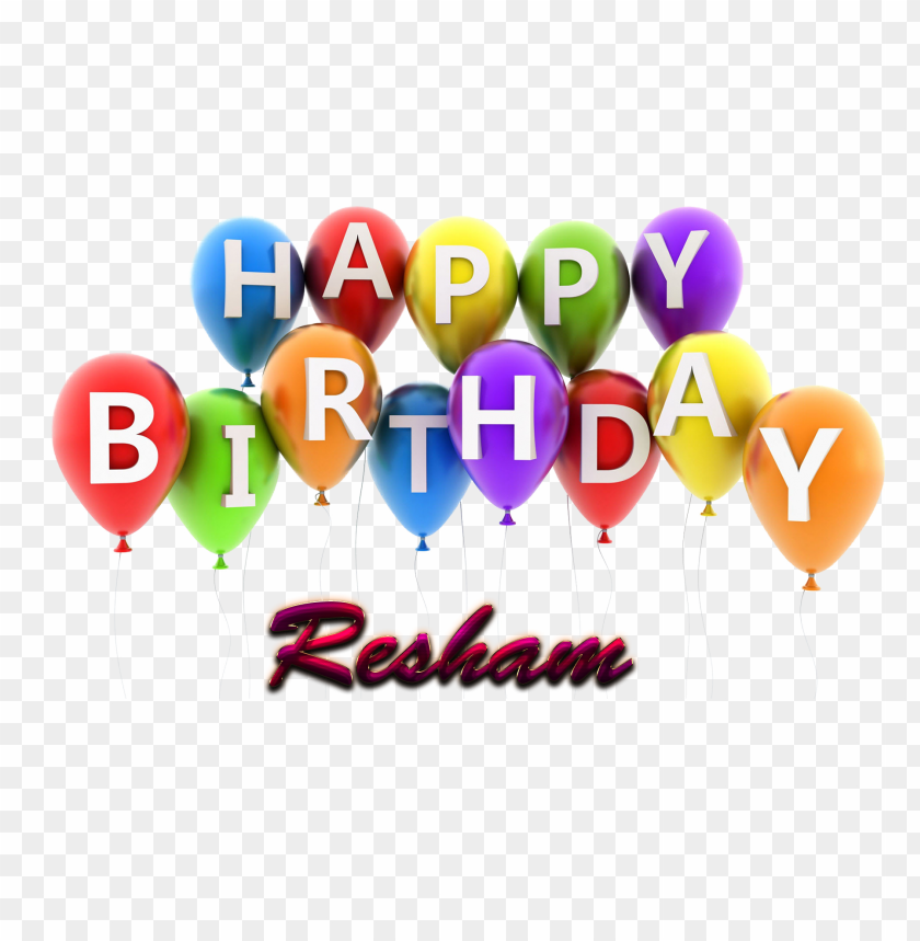 resham happy birthday vector cake name png PNG image with no background - Image ID 37881