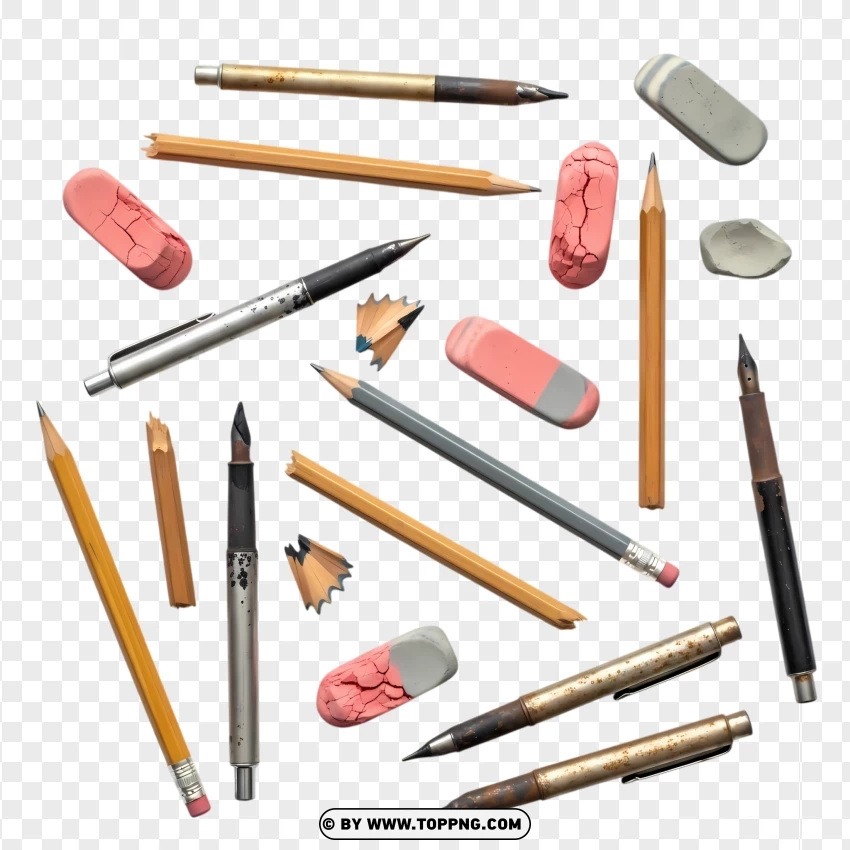 Retro Calligraphy Tools PNG Transparent Background