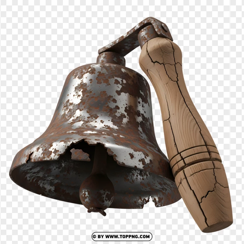 Retro School Bell Collectible PNG Transparent Background