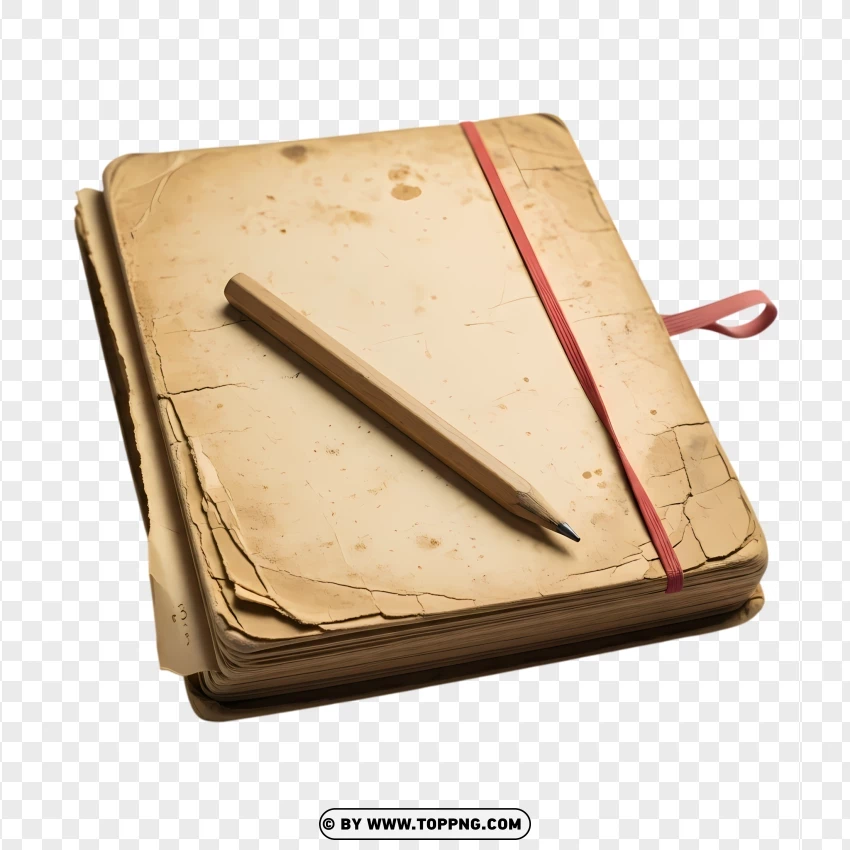 Retro Student Notebook PNG Transparent Background