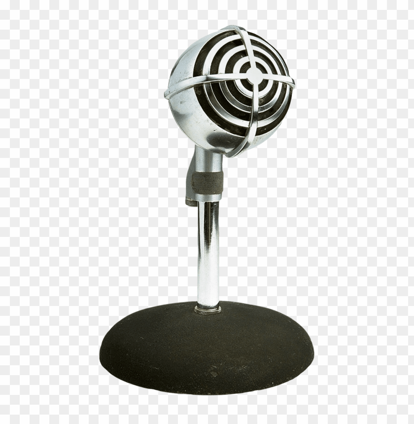Transparent Background PNG of retro style microphone - Image ID 23418