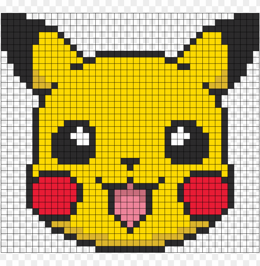 Rid Pattern - Pixel Art Pikachu PNG Transparent Background