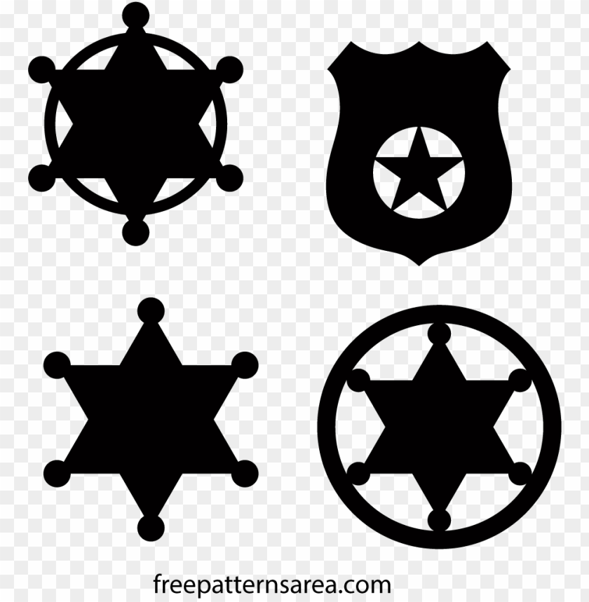 Rintable Sheriff Star Badge Templates Set Bullet And Numbering