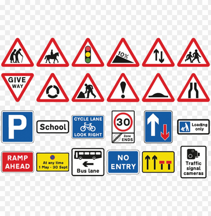 free PNG road and traffic signs - signs and symbols with names PNG image with transparent background PNG images transparent