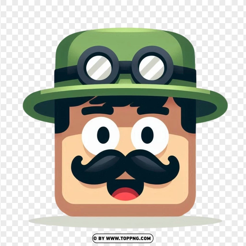 Roblox face png, Concerned Goggles, robolx character,illustration,  isolated,  game,  design