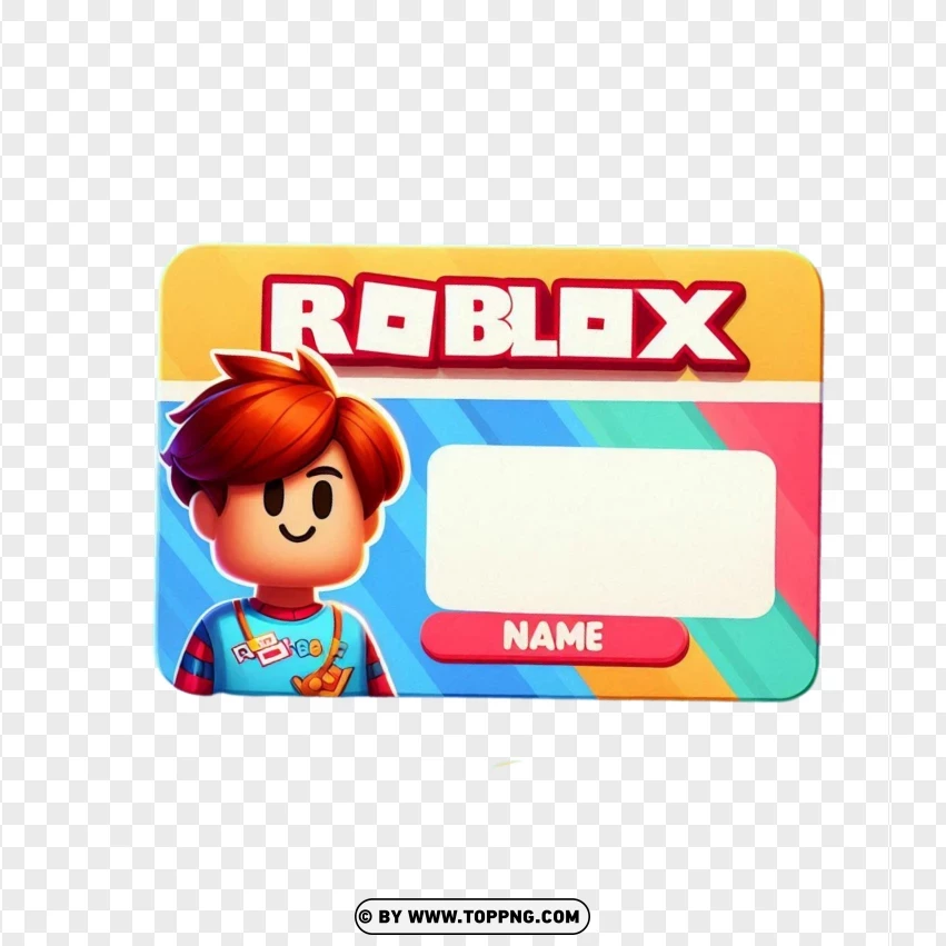 Roblox, Name Tag , Back To School,Label , Card , Blank , Template 