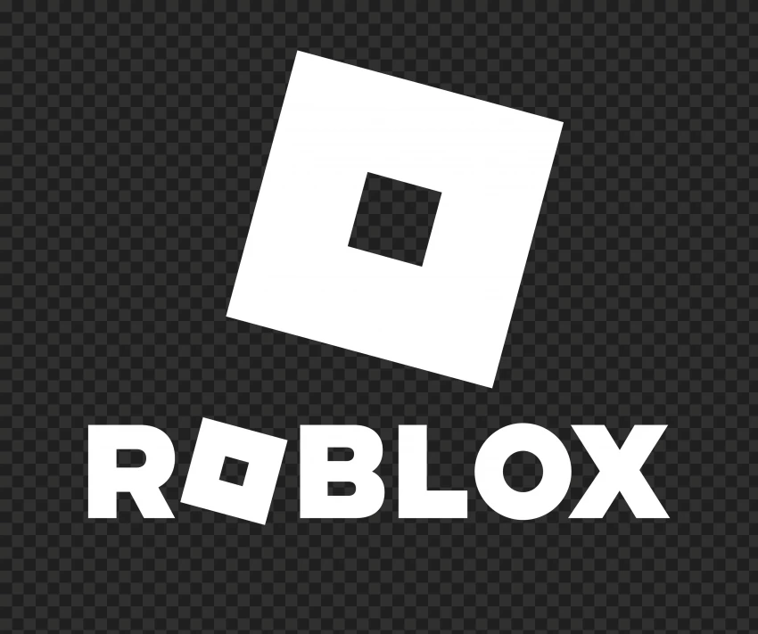 Roblox White Text Logo with Symbol PNG Icon, roblox logo png transparent,roblox logo,roblox logo png,roblox logo png new,roblox face logo png,Blocky Fun