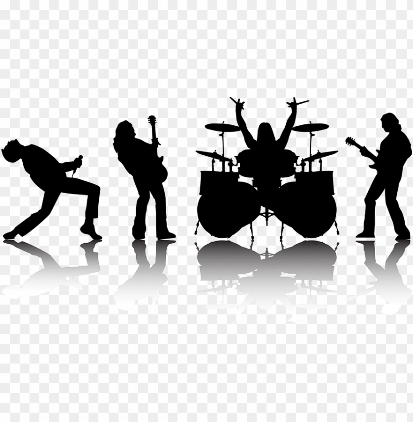 rock band silhouette PNG transparent with Clear Background ID 175788