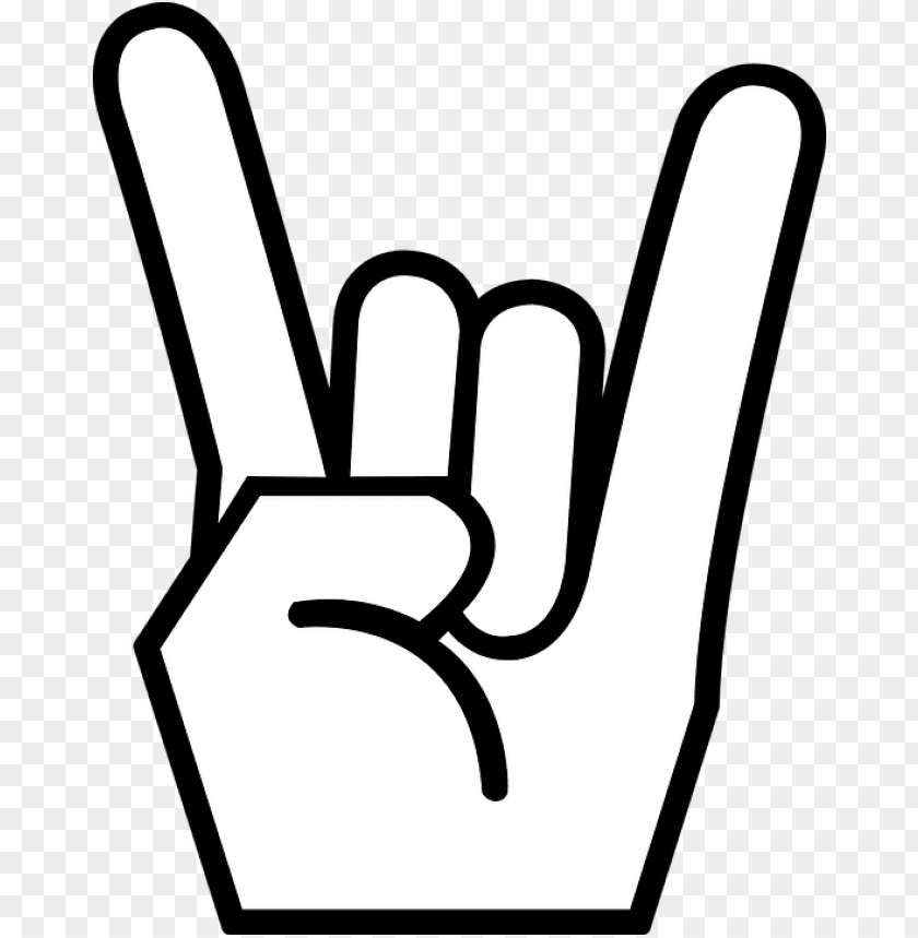 rock n roll sign hand PNG image with transparent background.