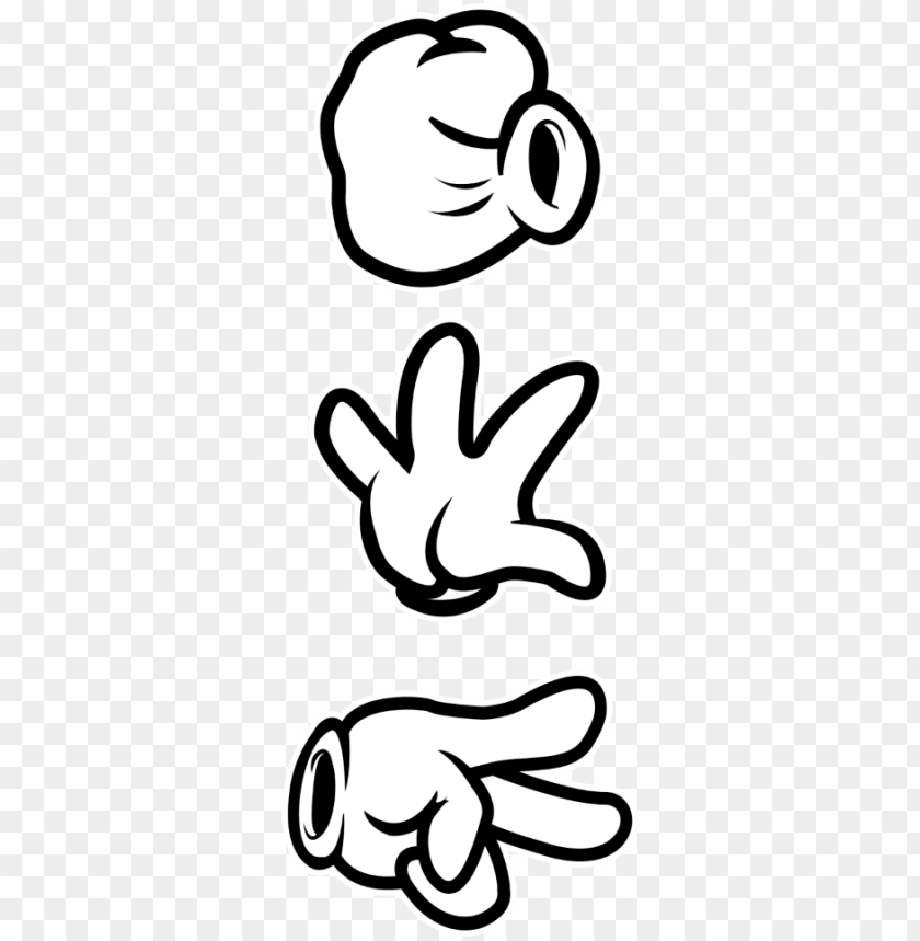 Rock Paper Scissors Mickey Mouse Hands PNG Transparent With Clear ...