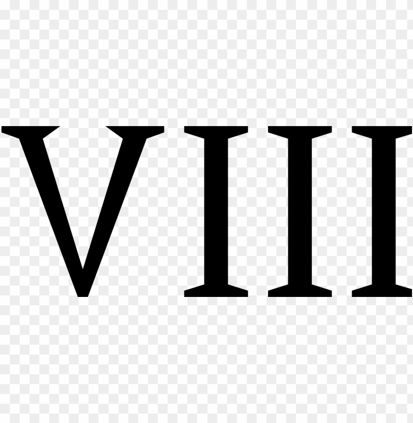 roman numeral eight PNG transparent with Clear Background ID 84336
