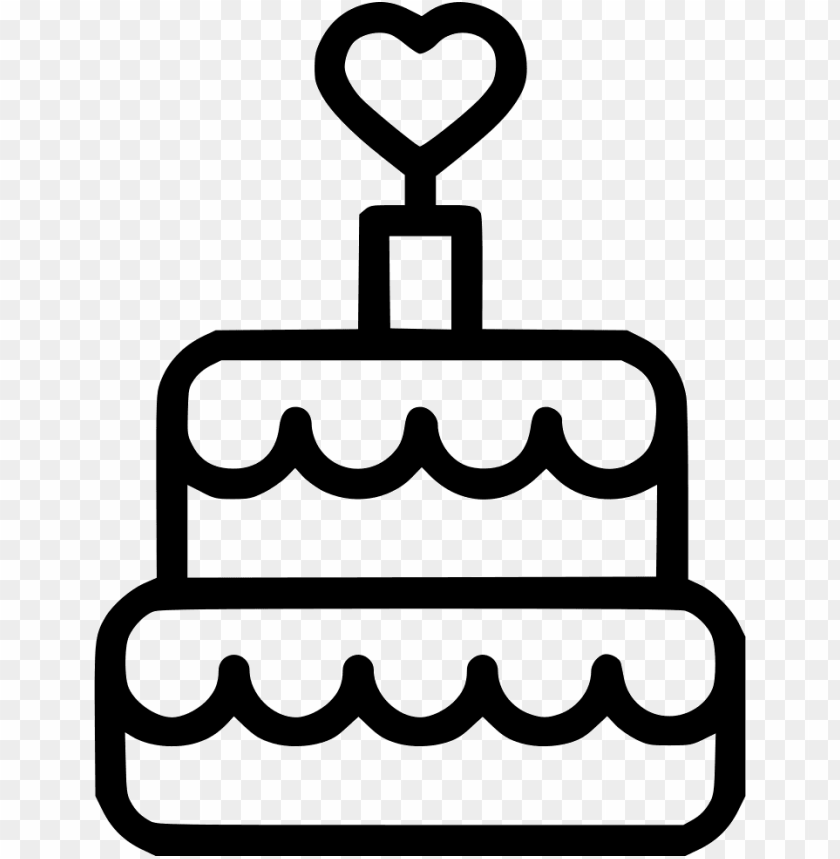 Romantic Heart Cake Dessert Happy Birthday Comments - Icon Happy Birthday PNG Image With Transparent Background