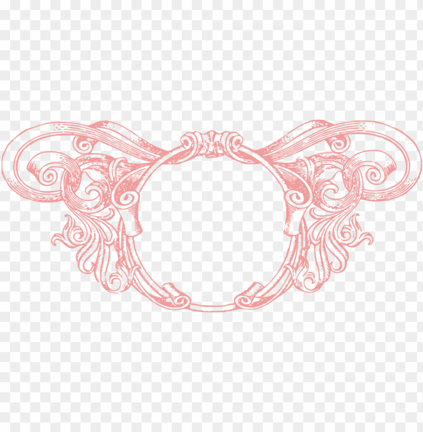 rose circle vintage frame PNG transparent with Clear Background ID 118242